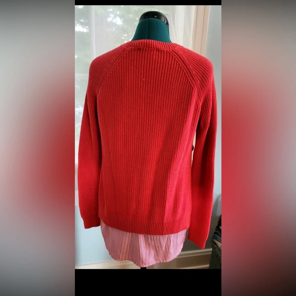Ralph Lauren Sweater faux button up bottom S - Picture 3 of 5